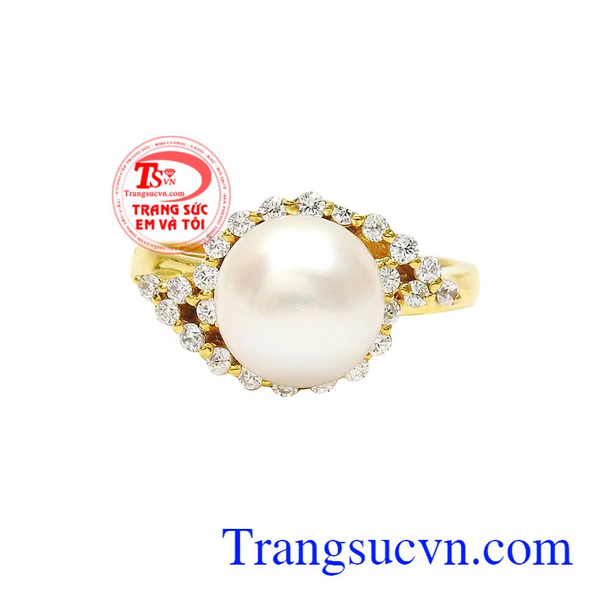 Nhẫn ngọc trai kỳ diệu, Nhẫn nữ vàng tây, Nhẫn nữ vàng đá quý Nhẫn ngọc trai kỳ diệu, Nhẫn nữ vàng tây, Nhẫn nữ vàng đá quý