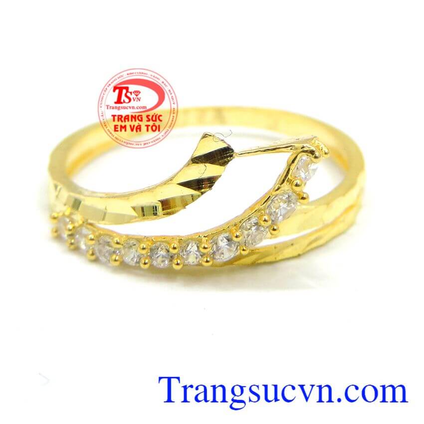 Nhẫn ngọn sóng thủy chung, nhẫn nữ vàng Nhẫn ngọn sóng thủy chung, nhẫn nữ vàng