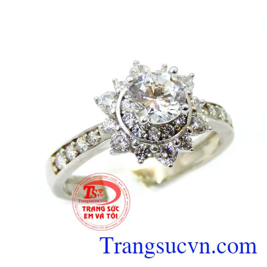 Nhẫn nữ 18k vàng trắng, nhẫn nữ vàng Nhẫn nữ 18k vàng trắng, nhẫn nữ vàng