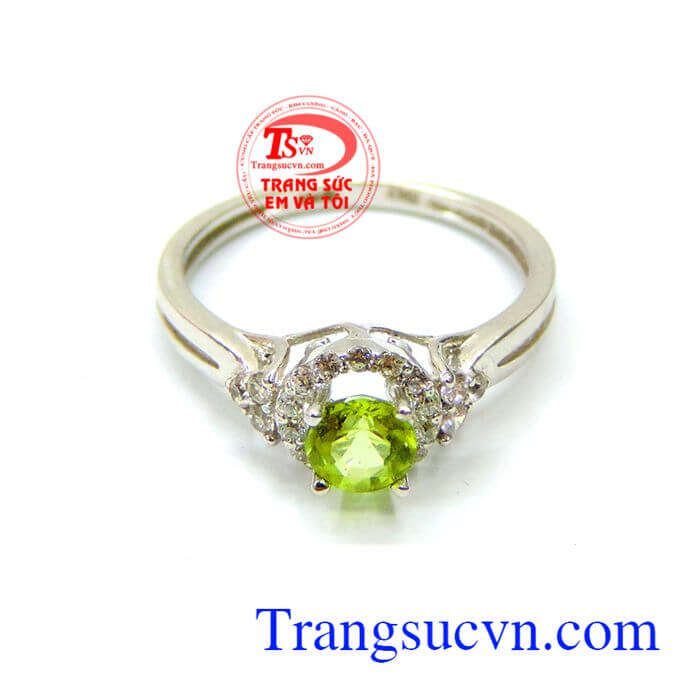 Nhẫn nữ đá quý peridot cá tính, nhẫn nữ vàng Nhẫn nữ đá quý peridot cá tính, nhẫn nữ vàng