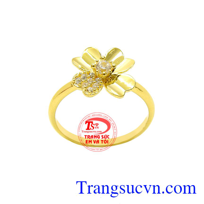 Nhẫn nữ hoa vàng tinh tế, Nhẫn vàng tây nữ, Nhẫn nữ vàng sang trọng Nhẫn nữ hoa vàng tinh tế, Nhẫn vàng tây nữ, Nhẫn nữ vàng sang trọng