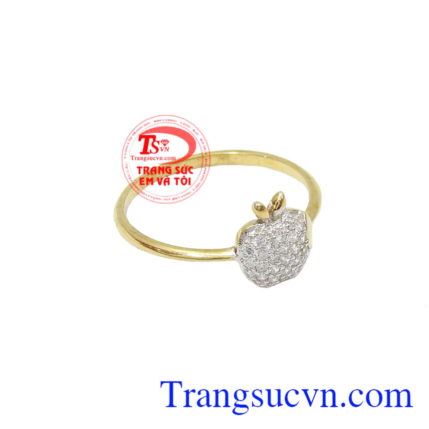 Nhẫn nữ logo Apple, nhẫn nữ vàng Nhẫn nữ logo Apple, nhẫn nữ vàng