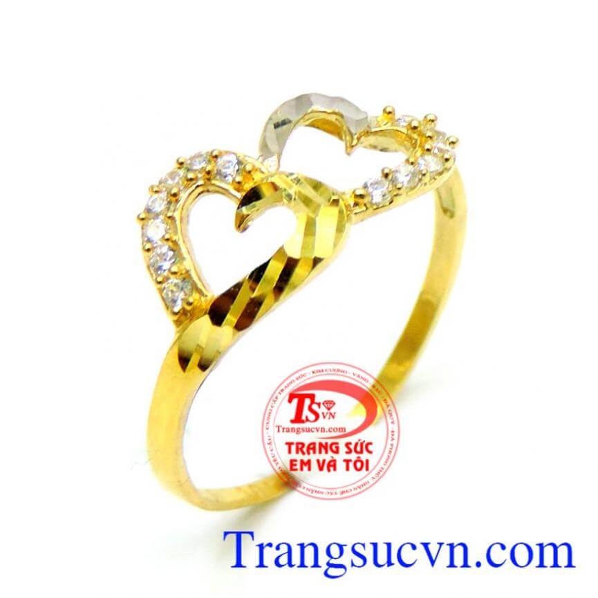 Nhẫn nữ nền trái tim, nhẫn nữ vàng Nhẫn nữ nền trái tim, nhẫn nữ vàng