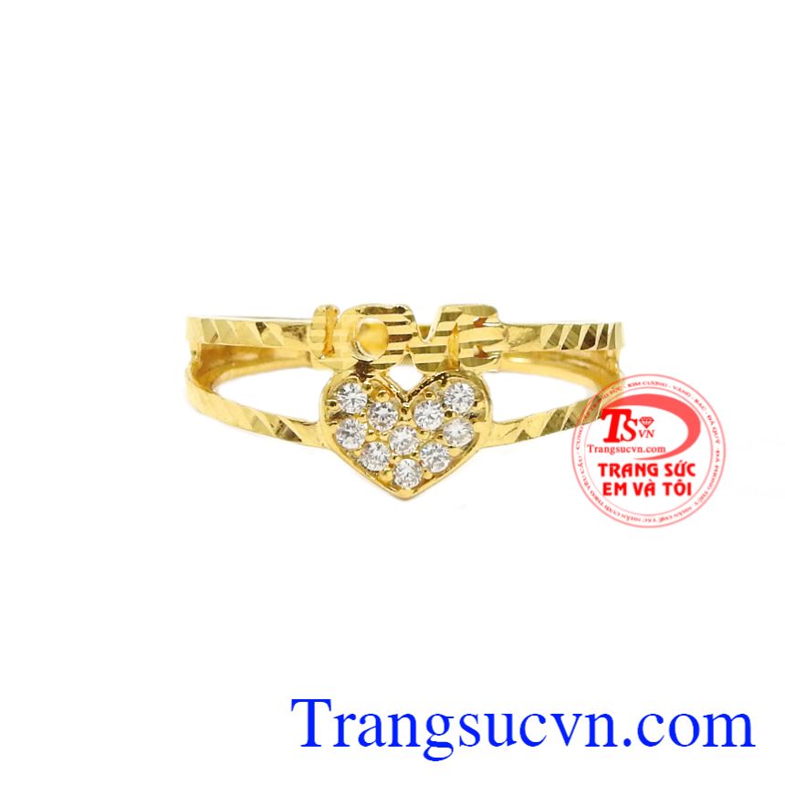 Nhẫn nữ trái tim kết nối, nhẫn nữ đẹp xinh, nhẫn nữ vàng thời trang Nhẫn nữ trái tim kết nối, nhẫn nữ đẹp xinh, nhẫn nữ vàng thời trang
