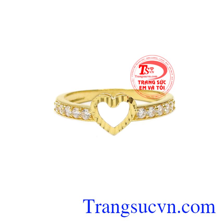 Nhẫn nữ trái tim tinh tế, Nhẫn nữ vàng đẹp, Nhẫn nữ vàng thời trang Nhẫn nữ trái tim tinh tế, Nhẫn nữ vàng đẹp, Nhẫn nữ vàng thời trang