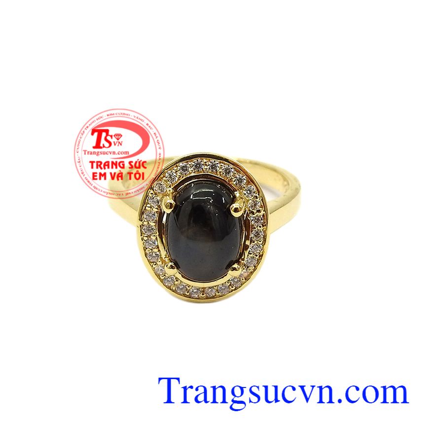 Nhẫn saphir sao quý phái, nhẫn nữ đá quý Nhẫn saphir sao quý phái, nhẫn nữ đá quý