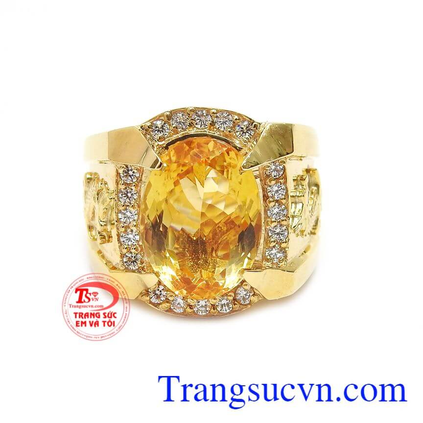 Nhẫn thạch anh rồng vàng, nhẫn nam đẹp Nhẫn thạch anh rồng vàng, nhẫn nam đẹp