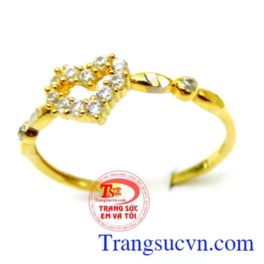 Nhẫn trái tim gắn kết, nhẫn nữ vàng Nhẫn trái tim gắn kết, nhẫn nữ vàng
