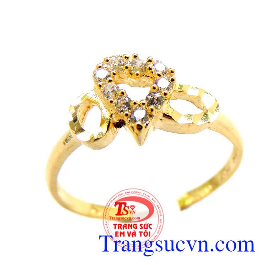 Nhẫn trái tim nhỏ xinh, nhẫn nữ vàng Nhẫn trái tim nhỏ xinh, nhẫn nữ vàng