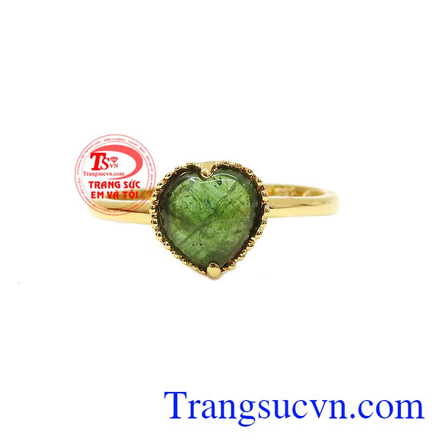 Nhẫn trái tim tourmalin thiên nhiên, nhẫn nữ tourmalin Nhẫn trái tim tourmalin thiên nhiên, nhẫn nữ tourmalin