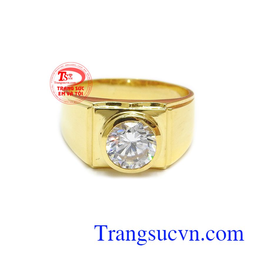 Nhẫn vàng 18k nam mạnh mẽ, nhẫn nam vàng tây Nhẫn vàng 18k nam mạnh mẽ, nhẫn nam vàng tây