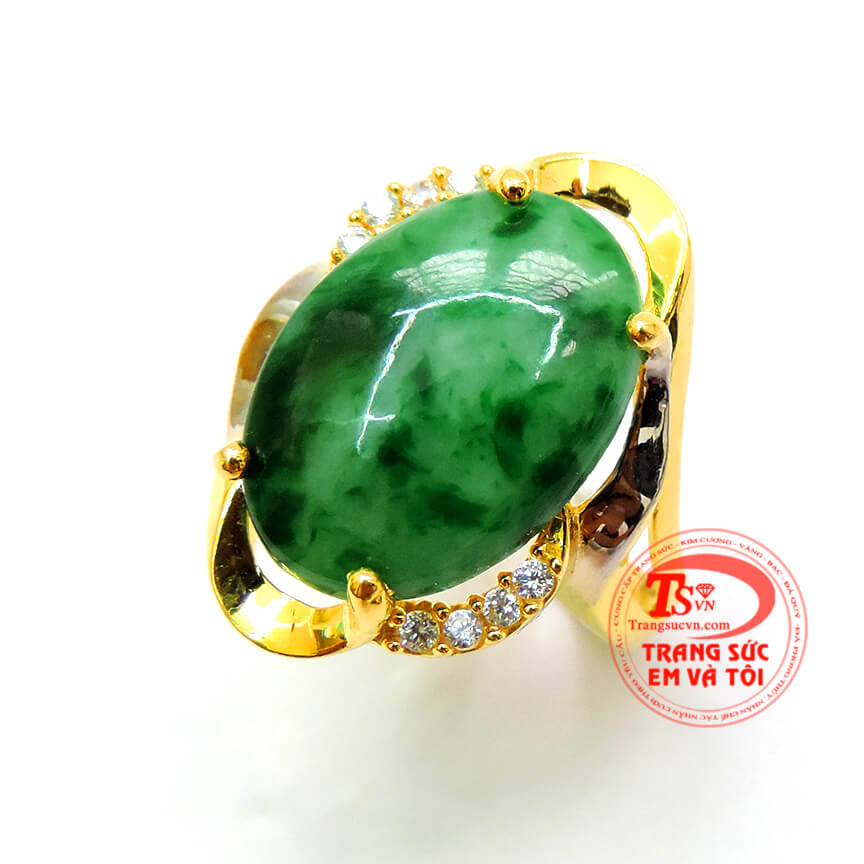 Nhẫn vàng ngọc cẩm thạch nữ, nhẫn nữ vàng Nhẫn vàng ngọc cẩm thạch nữ, nhẫn nữ vàng