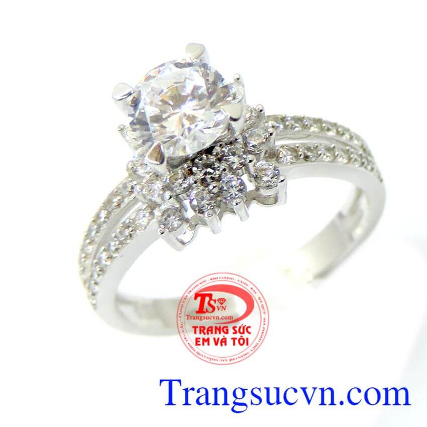 Nhẫn vàng trắng 18k nhập, nhẫn nữ vàng Nhẫn vàng trắng 18k nhập, nhẫn nữ vàng
