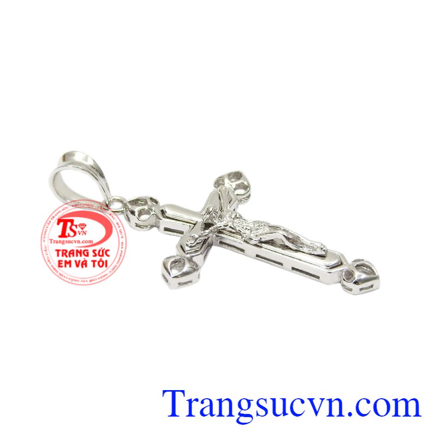 Thánh giá vàng trắng đức tin, Thánh giá vàng tây, Mặt dây chuyền vàng Thánh giá vàng trắng đức tin, Thánh giá vàng tây, Mặt dây chuyền vàng