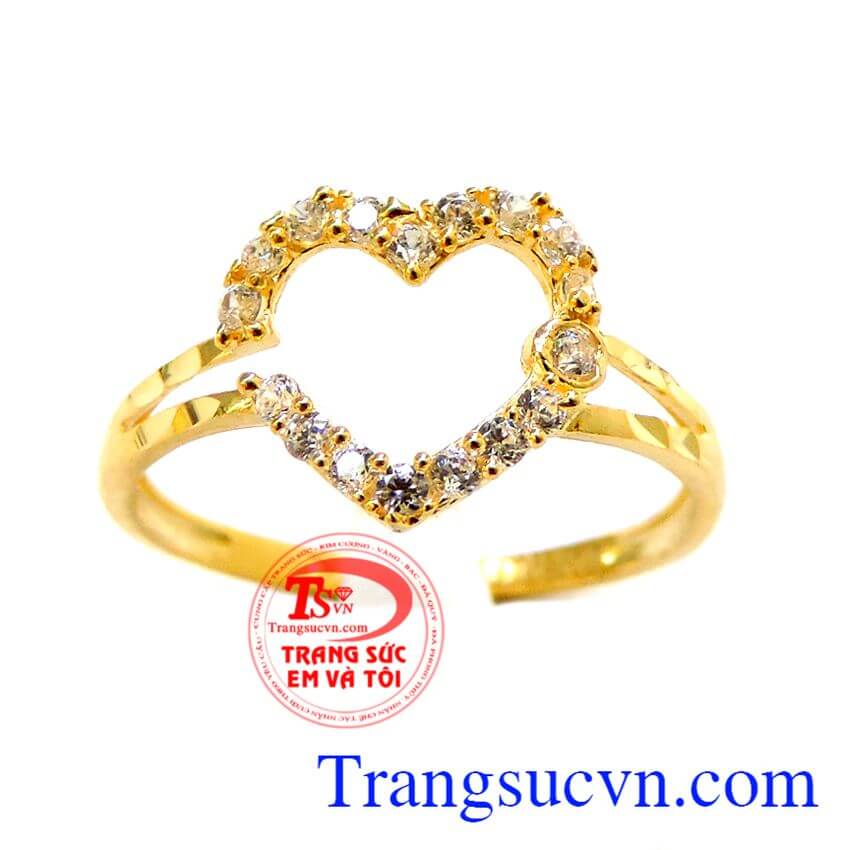 Trái tim trong sáng nhẫn, nhẫn nữ vàng Trái tim trong sáng nhẫn, nhẫn nữ vàng