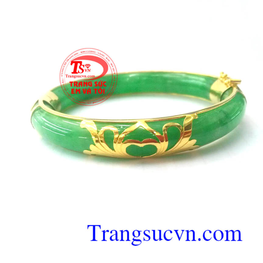 Vòng cẩm thạch vàng hoa văn, vòng bọc vàng Vòng cẩm thạch vàng hoa văn, vòng bọc vàng