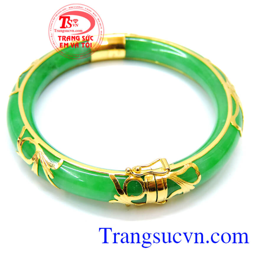 Vòng ngọc cẩm thạch bọc vàng, vòng tay vàng tây Vòng ngọc cẩm thạch bọc vàng, vòng tay vàng tây