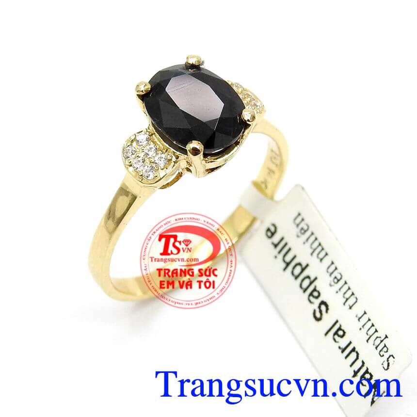 Nhẫn Sapphire thiên nhiên quý phái, Nhẫn nữ đẹp, Nhẫn nữ đá thiên nhiên