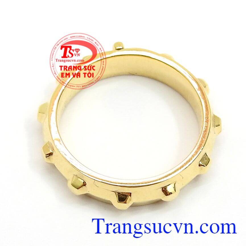 Nhẫn Tr&agrave;ng Hạt v&agrave;ng t&acirc;y, Nhẫn Tr&agrave;ng Hạt thiết kế tinh xảo, Nhẫn v&agrave;ng t&acirc;y 18k