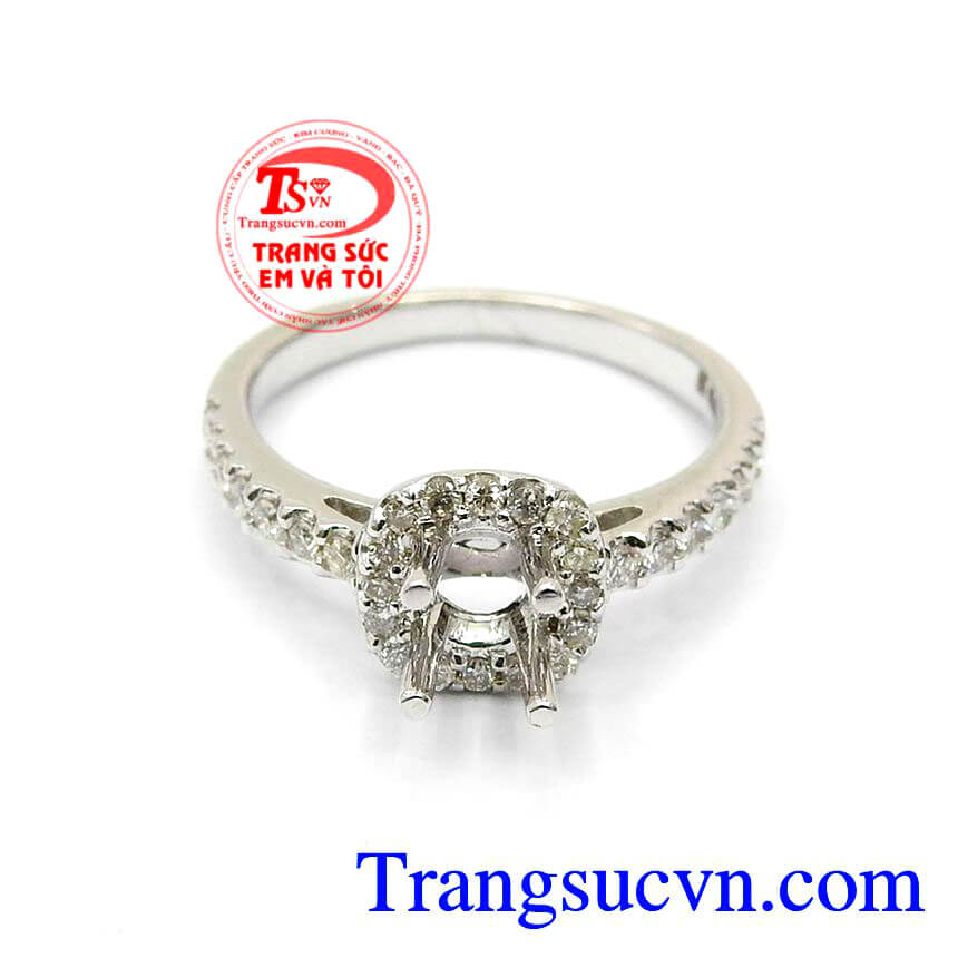 Vỏ Nhẫn Nữ Kim Cương V&agrave;ng trắng, Vỏ nhẫn v&agrave;ng chất lượng cao