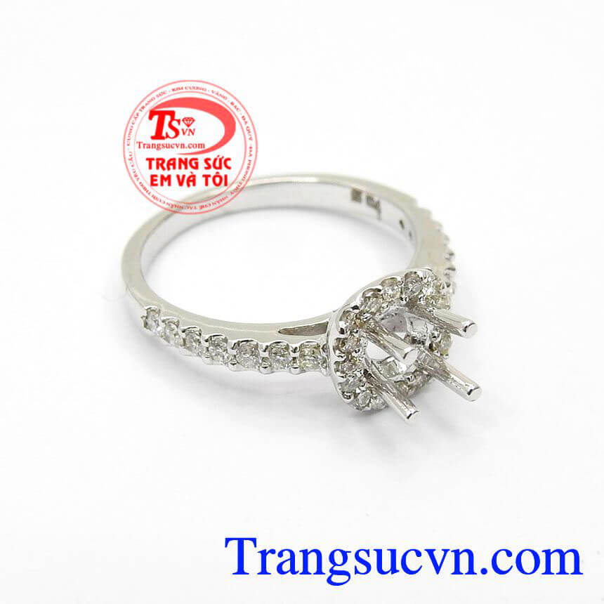 Vỏ Nhẫn Nữ Kim Cương V&agrave;ng trắng, Vỏ nhẫn v&agrave;ng chất lượng cao