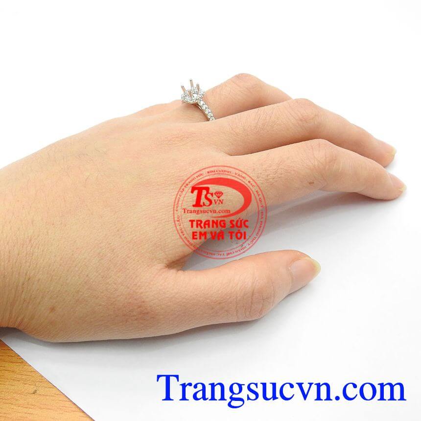 Vỏ Nhẫn Nữ Kim Cương V&agrave;ng trắng, Vỏ nhẫn v&agrave;ng chất lượng cao