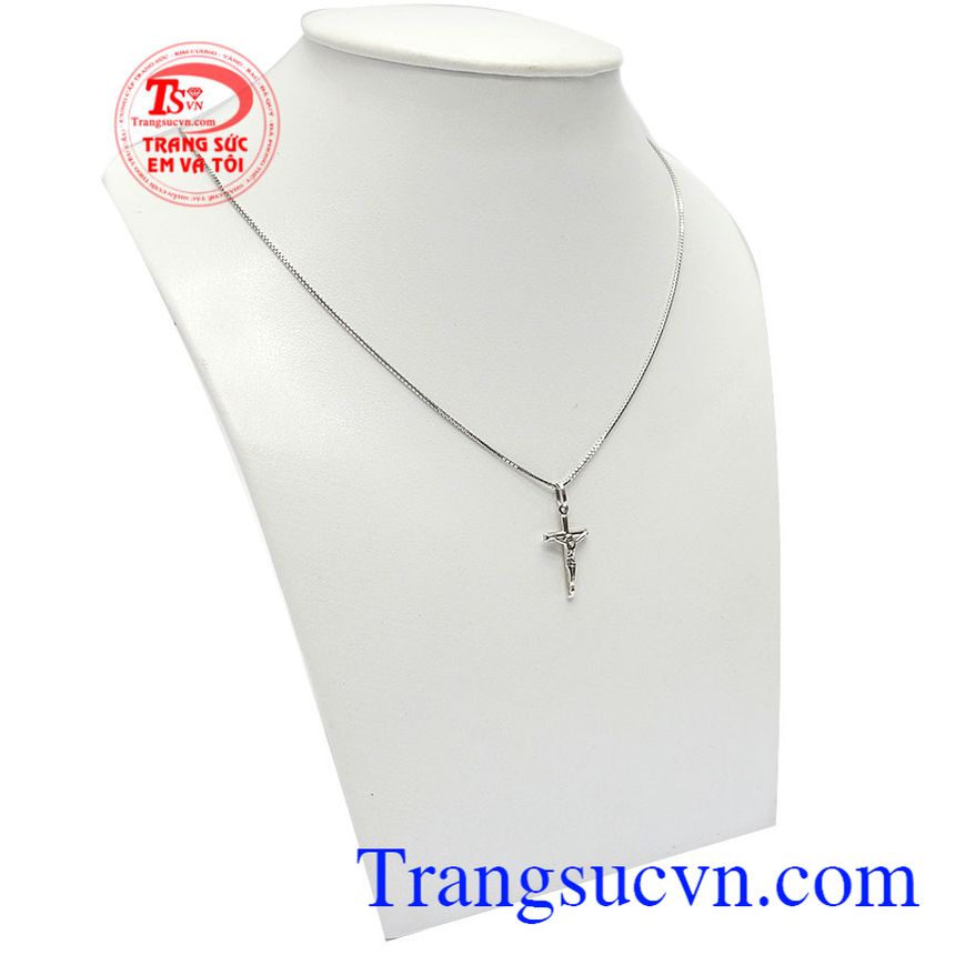 Bộ dây thánh giá vàng trắng, trang sức bộ, bộ dây thánh giá