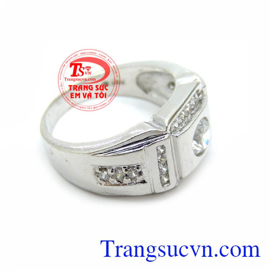 Chiếc Nhẫn Nam Vàng Trắng Đem Lại May Mắn, Nhẫn nam đẹp, nhẫn nam vàng sang trọng