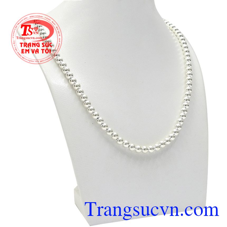 Dây chuyền bi bạc độc đáo, dây chuyền bạc đẹp Dây chuyền bi bạc độc đáo, dây chuyền bạc đẹp