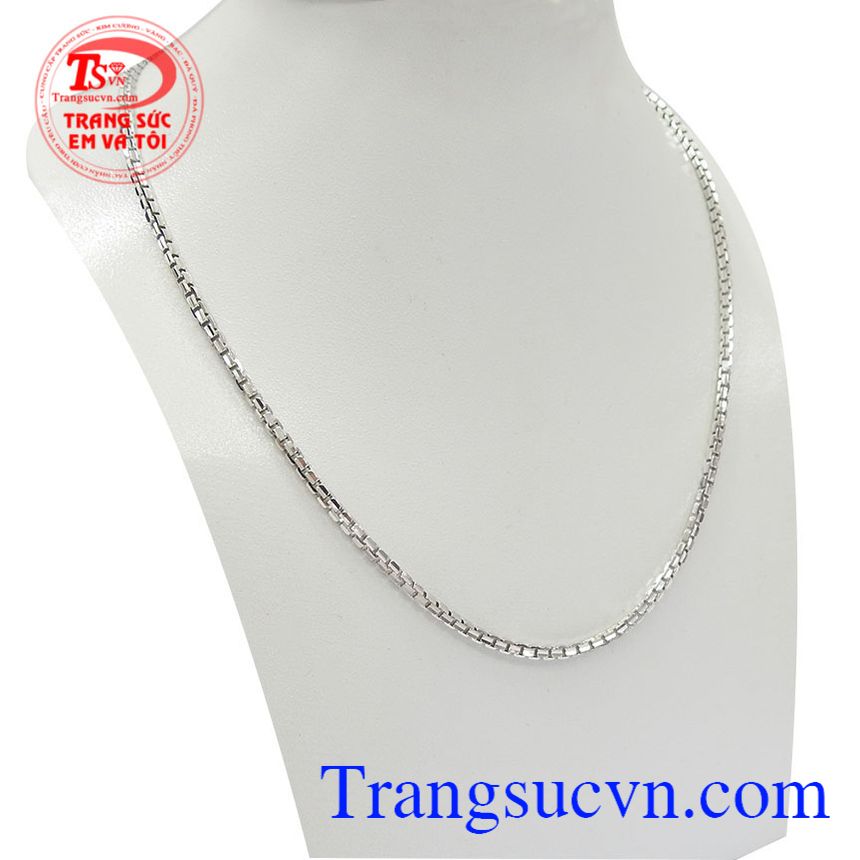 Dây chuyền nữ vàng trắng tinh tế, Dây Chuyền Italy, dây chuyền vàng quý phái