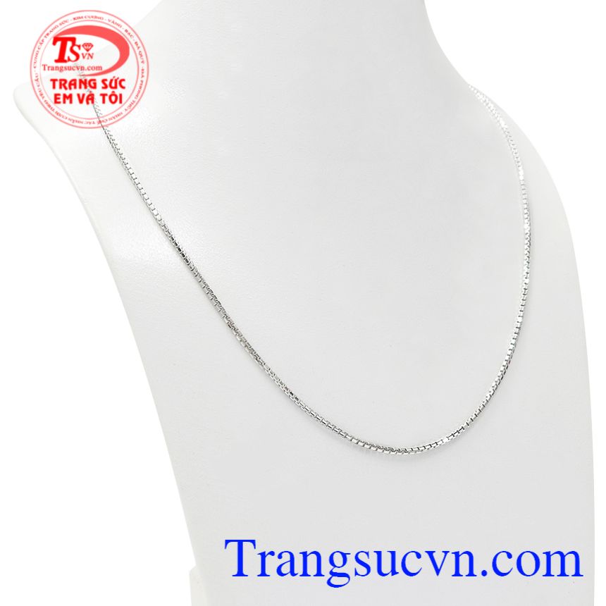 Dây chuyền vàng trắng quý phái, Dây chuyền nữ vàng tây, Dây chuyền vàng trắng sang trọng Dây chuyền vàng trắng quý phái, Dây chuyền nữ vàng tây, Dây chuyền vàng trắng sang trọng