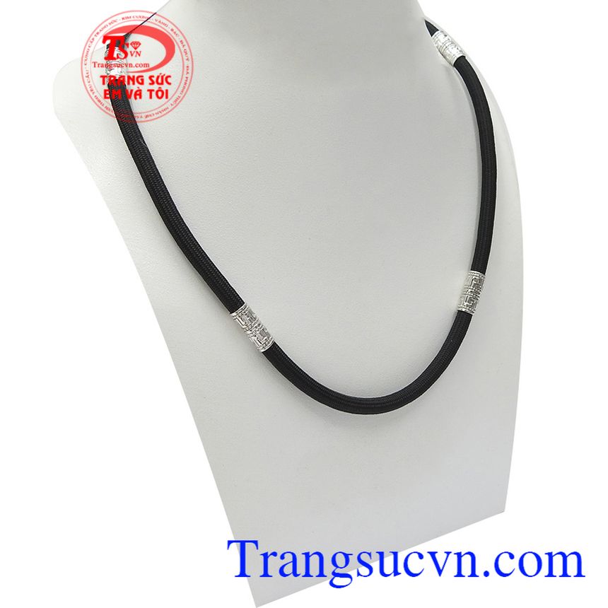 Dây dù bọc vàng trắng thời trang, Dây da bọc vàng, dây chuyền nam đẹp Dây dù bọc vàng trắng thời trang, Dây da bọc vàng, dây chuyền nam đẹp