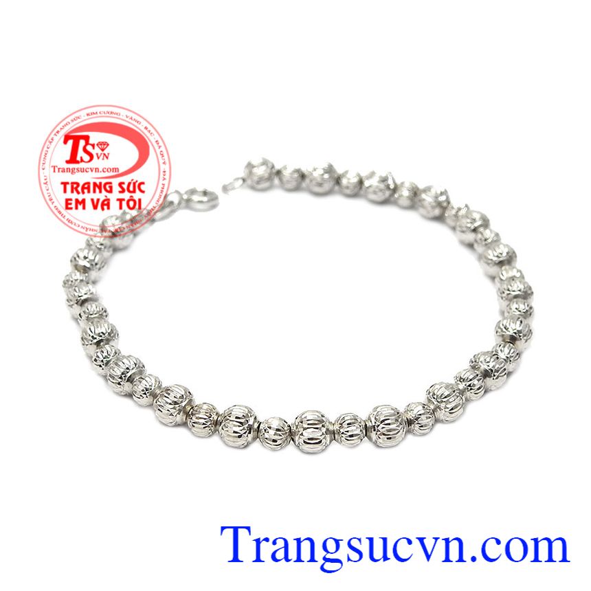Lắc bi vàng trắng thanh lịch, lắc tay vàng Lắc bi vàng trắng thanh lịch, lắc tay vàng