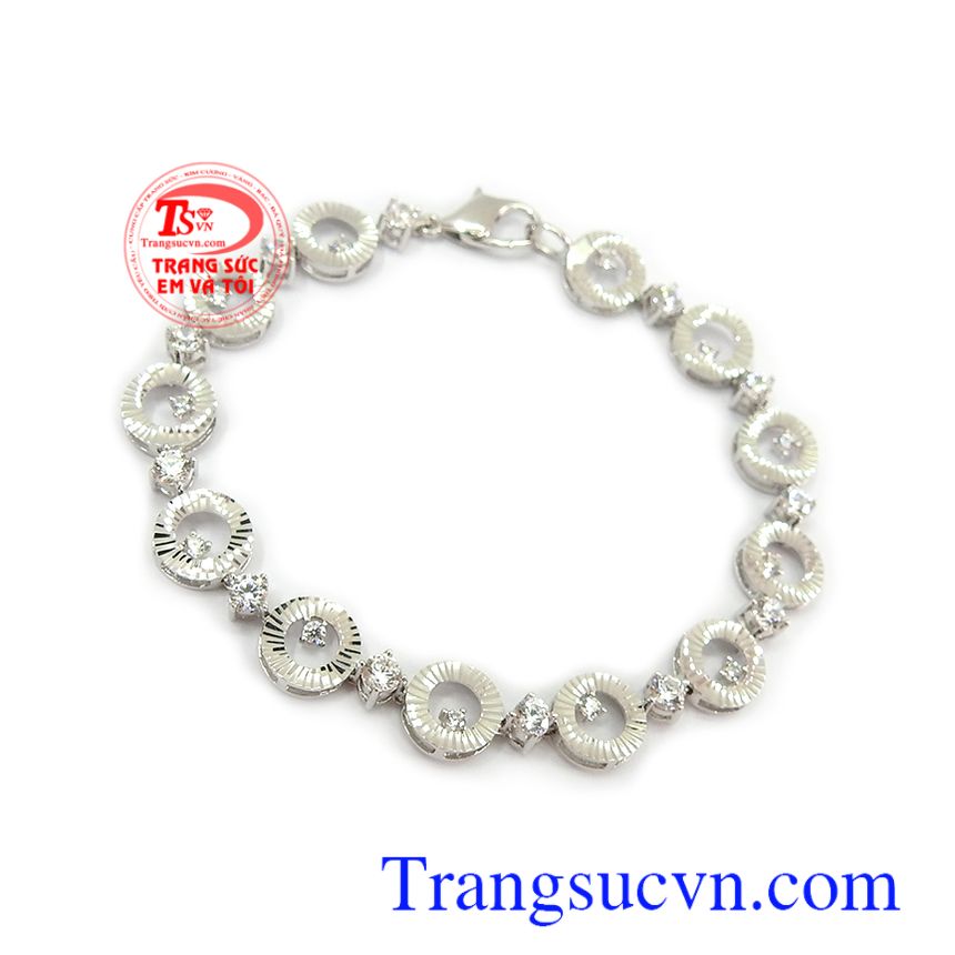 Lắc tay nữ 10k c&aacute; t&iacute;nh v&agrave;ng trắng, lắc tay nữ đẹp, lắc tay v&agrave;ng