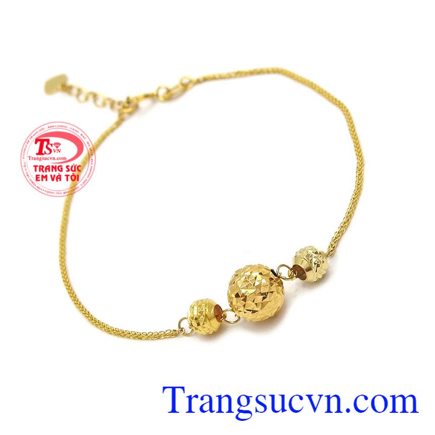 Lắc tay v&agrave;ng xinh xắn 18k, Lắc Tay V&agrave;ng 18K, lắc tay nữ