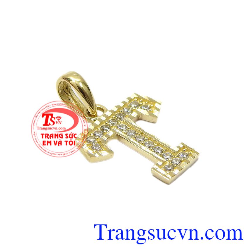 Mặt dây chữ T nhập khẩu, mặt dây chuyền vàng Mặt dây chữ T nhập khẩu, mặt dây chuyền vàng