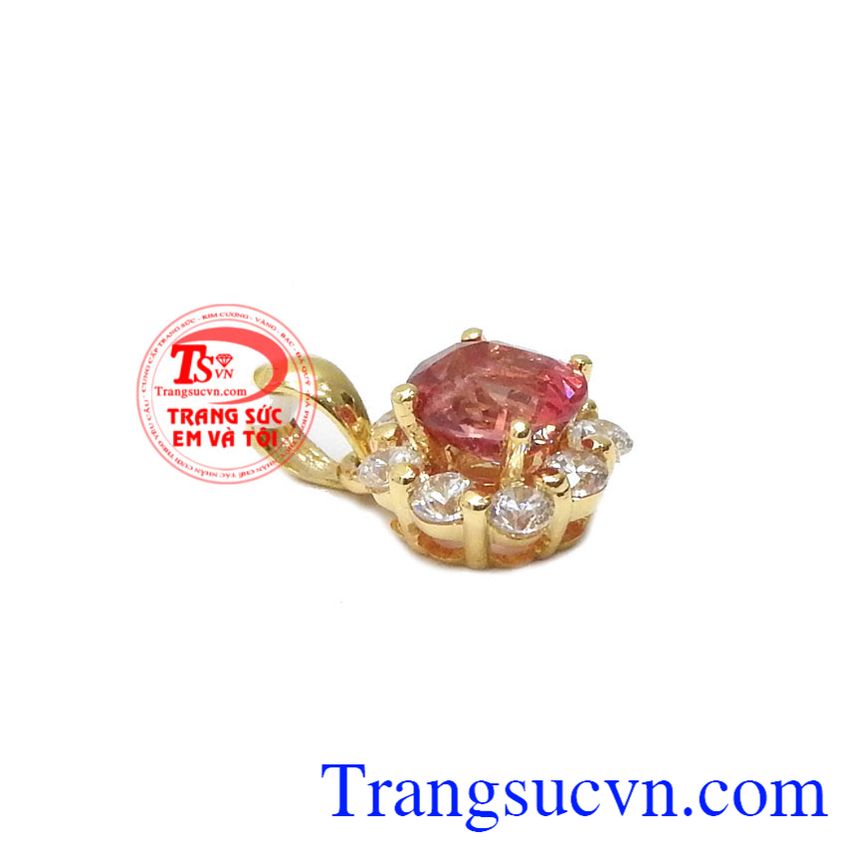 Mặt dây chuyền spinet tự nhiên, mặt dây chuyền vàng, mặt dây đá quý