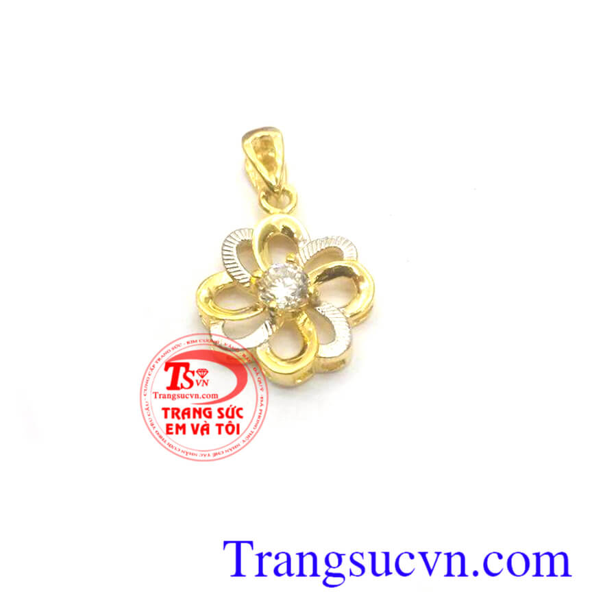 Mặt dây hoa bằng lăng, Mặt dây chuyền vàng, mặt dây nữ thời thượng Mặt dây hoa bằng lăng, Mặt dây chuyền vàng, mặt dây nữ thời thượng