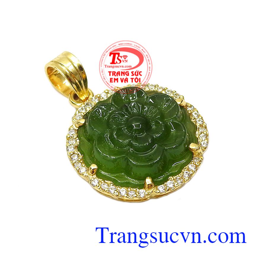 Mặt dây nữ Jadeite hoa mai, Jadeite - Ngọc cẩm thạch, Mặt dây vàng đá quý Mặt dây nữ Jadeite hoa mai, Jadeite - Ngọc cẩm thạch, Mặt dây vàng đá quý