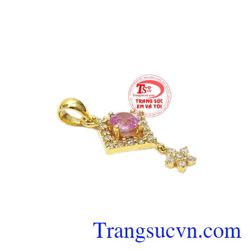 Mặt dây saphir cách điệu, mặt dây đá saphir Mặt dây saphir cách điệu, mặt dây đá saphir