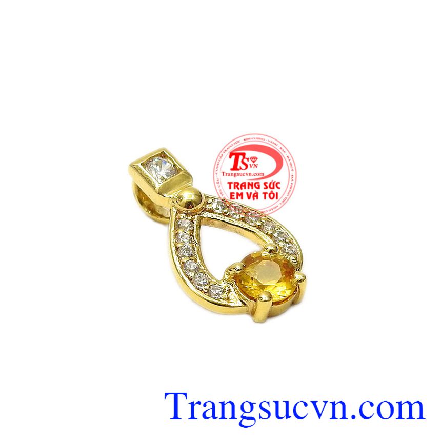 Mặt dây saphir vàng độc đáo, mặt dây đá saphir Mặt dây saphir vàng độc đáo, mặt dây đá saphir