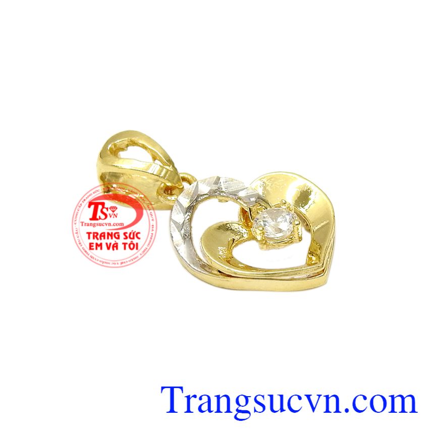Mặt dây trái tim đong đầy, mặt dây vàng đá quý Mặt dây trái tim đong đầy, mặt dây vàng đá quý