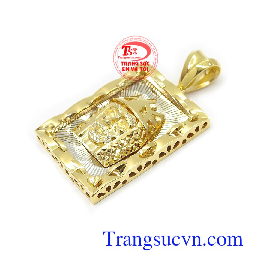 Mặt nam vàng 10k đẳng cấp, mặt dây chuyền nam, mặt dây nam đẹp Mặt nam vàng 10k đẳng cấp, mặt dây chuyền nam, mặt dây nam đẹp