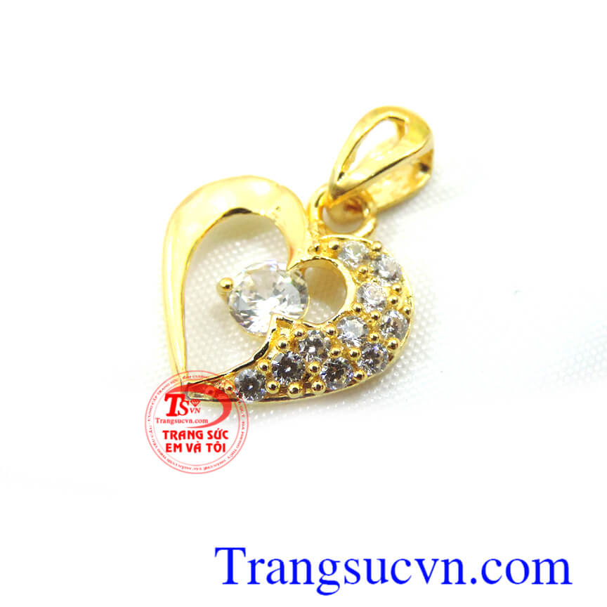 Mặt trái tim bên lề, mặt dây chuyền vàng, mặt dây nữ vàng tây Mặt trái tim bên lề, mặt dây chuyền vàng, mặt dây nữ vàng tây