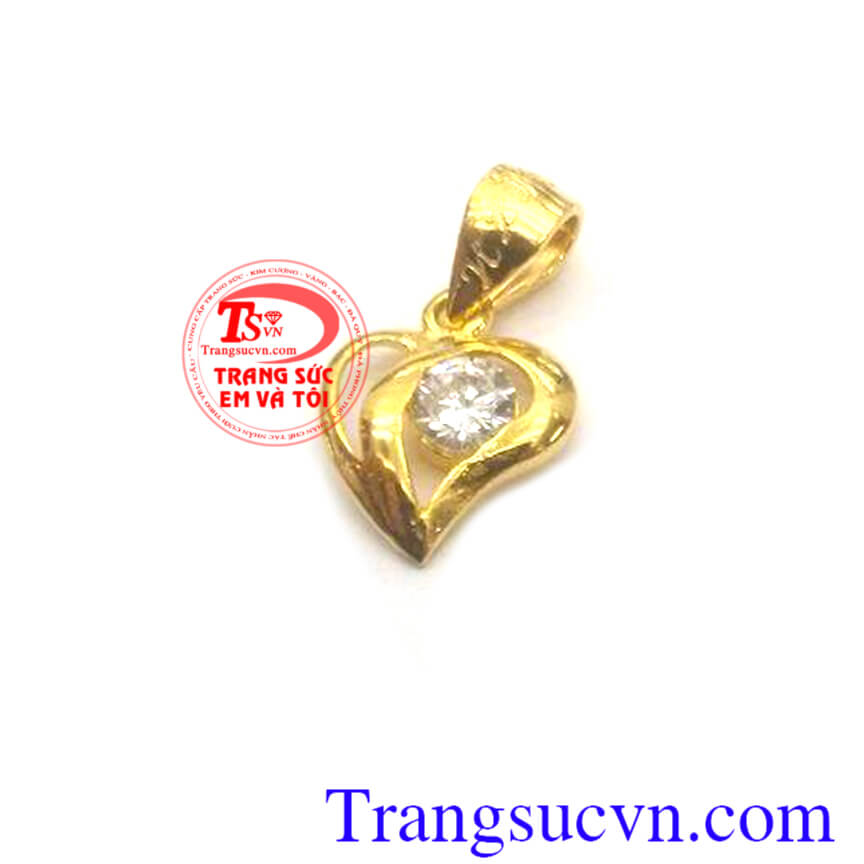 Mặt trái tim vàng trong, mặt dây chuyền vàng, mặt dây nữ quý phái Mặt trái tim vàng trong, mặt dây chuyền vàng, mặt dây nữ quý phái