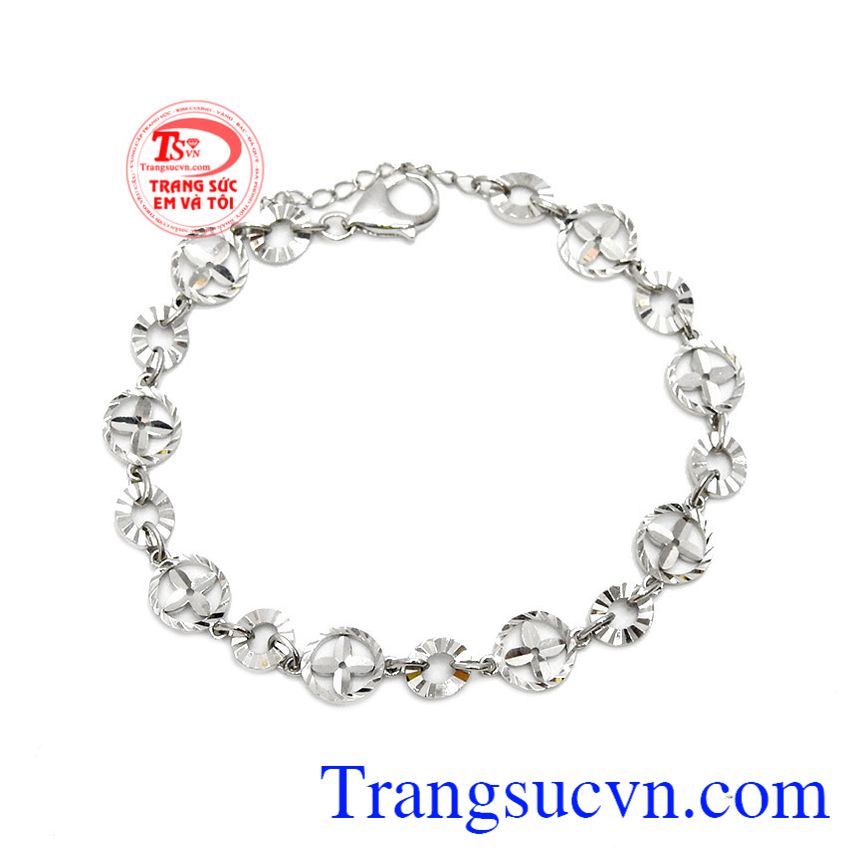 Lắc tay vàng trắng sang trọng cho phái đẹp Lắc tay vàng trắng sang trọng cho phái đẹp