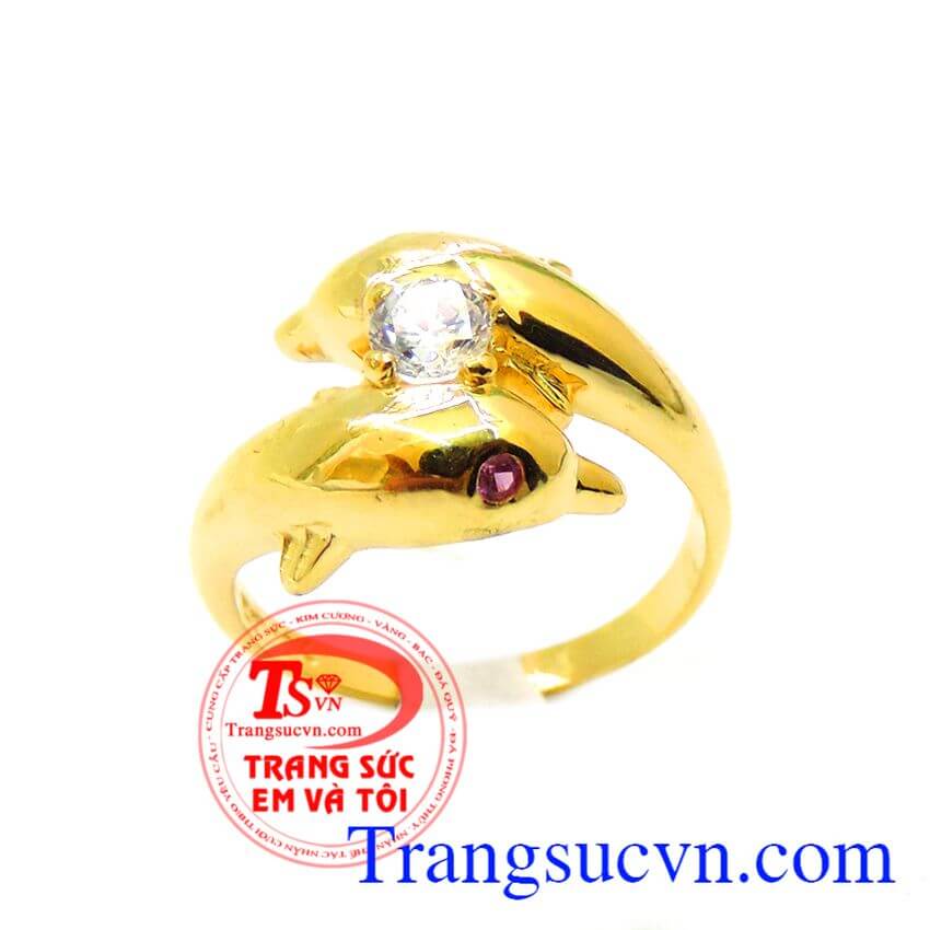 Nhẫn cá voi tình yêu, Nhẫn nữ vàng, nhẫn nữ đẹp dịu dàng Nhẫn cá voi tình yêu, Nhẫn nữ vàng, nhẫn nữ đẹp dịu dàng