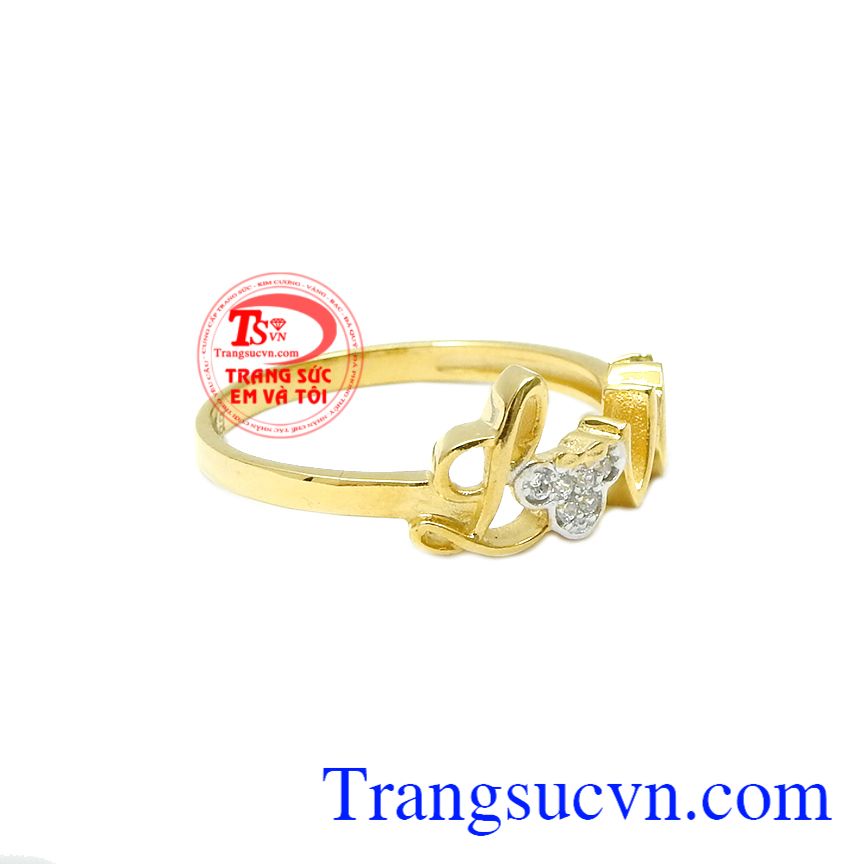 Nhẫn chữ Love đ&aacute;ng y&ecirc;u, Nhẫn nữ v&agrave;ng đẹp, Nhẫn nữ thời trang