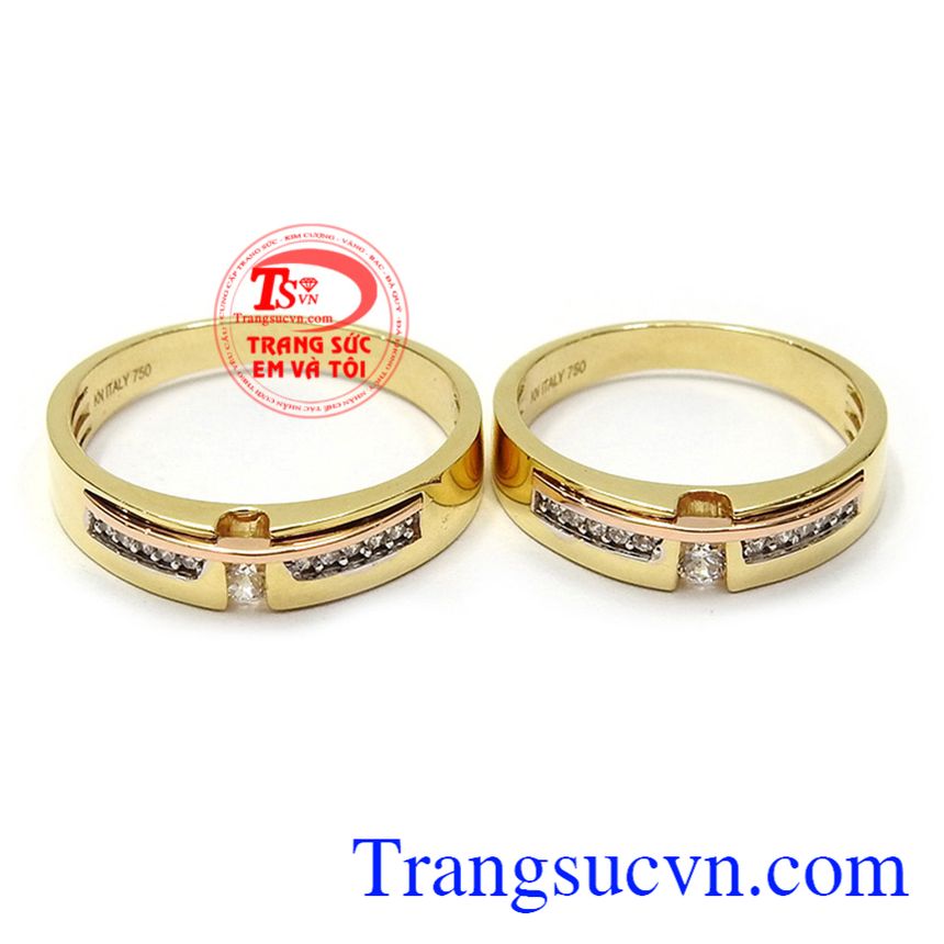 Nhẫn cưới gắn kết bền chặt, Nhẫn cưới vàng 18k, nhẫn cưới sang trọng Nhẫn cưới gắn kết bền chặt, Nhẫn cưới vàng 18k, nhẫn cưới sang trọng