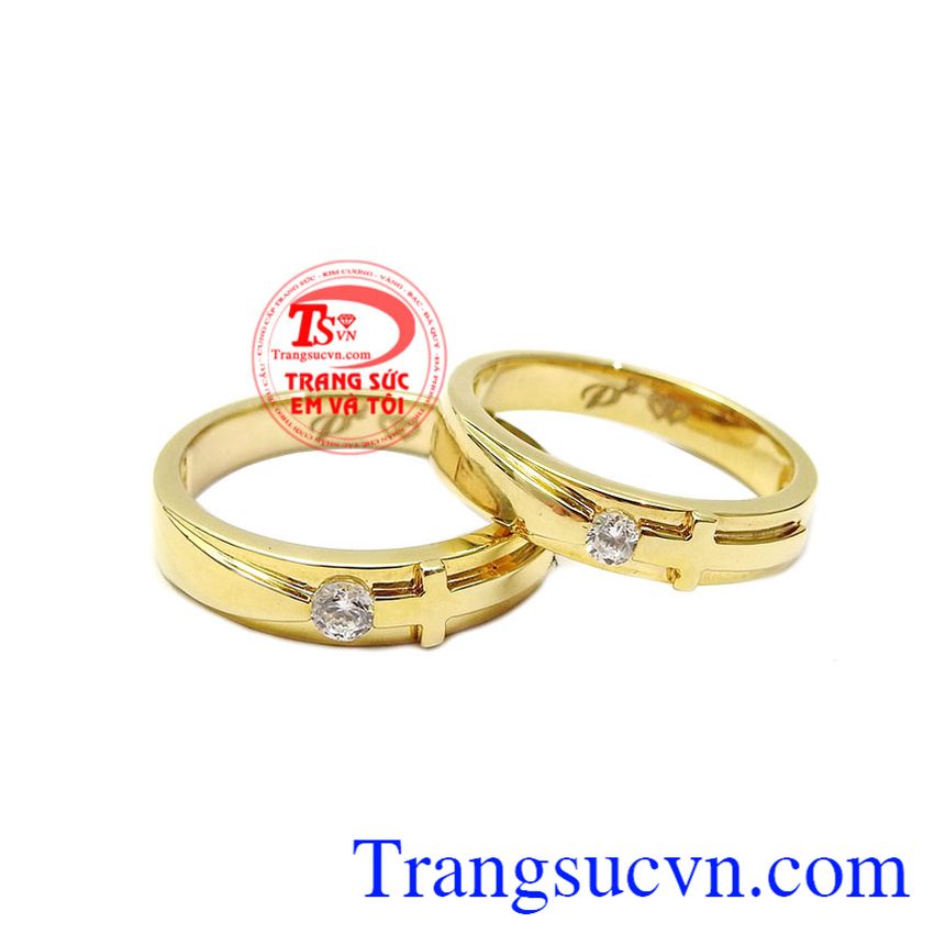Nhẫn cưới thánh giá yêu thương, Nhẫn cưới đẹp, Nhẫn cưới vàng sang trọng